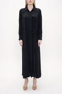 Siyah Dantel detaylı gömlek elbise 93826