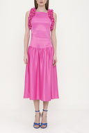 Pembe Kolsuz dar kesim elbise 93901