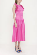 Pembe Kolsuz dar kesim elbise 93901