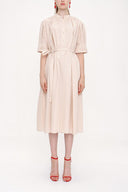 Bej Büzgülü elbise 93945