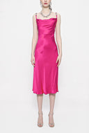 Pembe Toka detaylı askılı elbise 93980