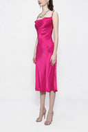 Pembe Toka detaylı askılı elbise 93980