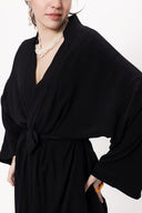 Siyah Bol kesim kaftan 94080