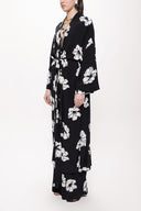 Siyah Beyaz Bol kesim kaftan 94080