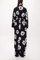 Siyah Beyaz Bol kesim kaftan 94080