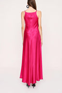 Fuşya Dantel detaylı viskon elbise 94030