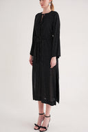 Siyah Bagcık detaylı elbise 94035