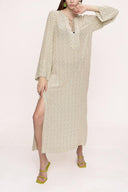 Sarı Bagcık detaylı elbise 94035