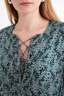 Yeşil Bagcık detaylı elbise 94035