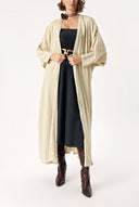 Bej Balon kollu uzun kaftan 94208