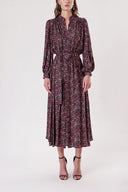 Pembe Büzgülü uzun elbise 94247