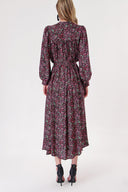 Pembe Büzgülü uzun elbise 94247