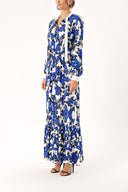 Mavi Beli lastikli büzgülü elbise 94253