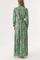 Yeşil Bol kesim gömlek elbise 94264