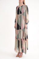 Desenli Büzgülü bol kesim gömlek lebise 94311