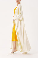 Bej Taş işlemeli uzun kollu kaftan 94467