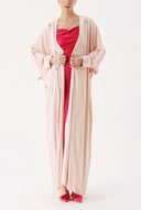 Pembe Taş işlemeli uzun kollu kaftan 94467
