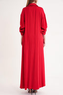 Kırmızı Bol kesim gömlek elbise 94581
