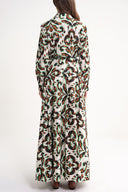 Karışık Renkler Rahat kesim uzun gömlek elbise 94652