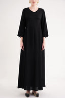 Siyah Bol kesim kemerli elbise 94697