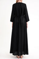 Siyah Bol kesim kemerli elbise 94697