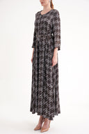 Kahve Bol kesim kemerli elbise 94697