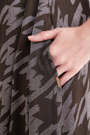 Kahve Bol kesim kemerli elbise 94697