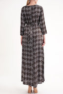 Kahve Bol kesim kemerli elbise 94697