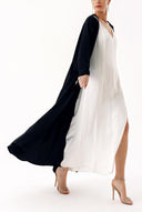 Siyah Taş işlemeli uzun kollu kaftan 94715