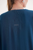 Petrol Taş işlemeli uzun kollu kaftan 94715