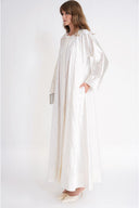 Ekru Dikiş detaylı abaya 94753