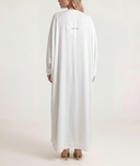 Beyaz Balon kollu uzun kaftan 94765