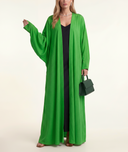 Yeşil Balon kollu uzun kaftan 94765