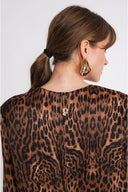 Leopar Rahat kesim uzun elbise 94805