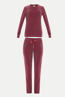 Bordo Şerit detaylı eşofman takım 12223