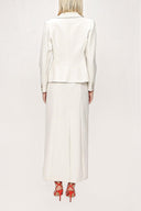 Beyaz Uzun etek ve blazer ceketli ikili takım 12281