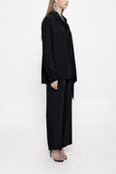 Siyah Beli lastikli pantolonlu ikili takım 12284