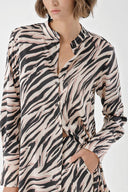 Zebra Desen Beli lastikli pantolonlu ikili takım 12322