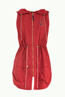 Kırmızı Fermuarlı yelek 20295