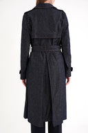 Siyah Kruvaze kapama kemerli trençkot 20407