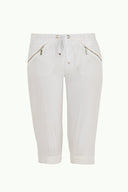 Beyaz Bol kesim capri pantolon 70039
