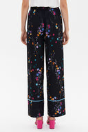 Siyah Beli lastikli bol kesim pantolon 41344