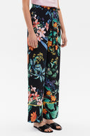 Desenli Beli lastikli bol kesim pantolon 41344