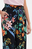 Desenli Beli lastikli bol kesim pantolon 41344
