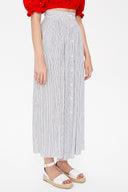 Çizgili Düğmeli ve büzgülü etek 81052