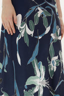 Desenli Beli lastikli midi etek 81150