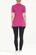 Fuşya Kristal taşlı pamuk tshirt 18447