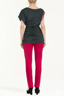 Haki Taş detaylı düşük omuz bluz 18580