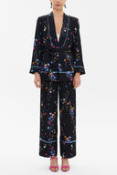 Siyah Kemerli blazer ceket 61119