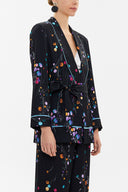 Siyah Kemerli blazer ceket 61119